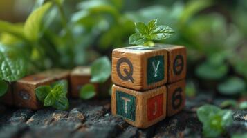 AI Generated Sustainability goals. Sustainable development technology. SDGs. photo