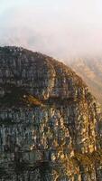 Rays of hope at sunrise. Table Mountain, Cape Town, South Africa video