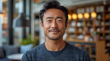 AI Generated A man or businessman on technology for stock market or savings growth, searching or using a tablet for finance app, fintech investment or insurance budget. Smile, happy or businessman on photo