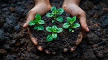 ai generado un ambiental tecnología concepto a apoyo sostenible desarrollo objetivos. empresa cooperación a invertir en el ambiente, social, y gobernancia asuntos. foto