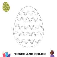 trace and color egg vector