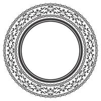 Ethnic seamless round pattern. Vintage frame border ornament vector. Classic ornate antique filigree element. Baroque floral style. Decorative border for frame, textile, fabric, rug, carpet, ring. vector
