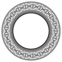 Ethnic seamless round pattern. Vintage frame border ornament vector. Classic ornate antique filigree element. Baroque floral style. Decorative border for frame, textile, fabric, rug, carpet, ring. vector