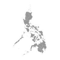 Philippines map with administrative divisions. Vector illustration.