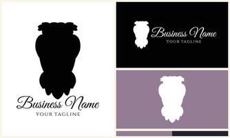 silhouette vector owl logo template