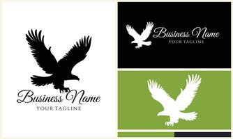 silhouette  eagle head logo template vector