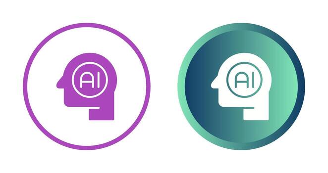 icono de vector de inteligencia artificial
