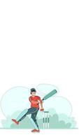 a cartoon illustration of a man hitting a ball video