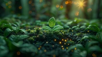 AI Generated SDGs. Sustainable development goals. Environmental technology concept. Green technology. photo