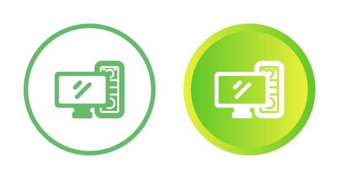 icono de vector de computadora