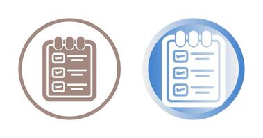Memo pad with checklist Vector Icon