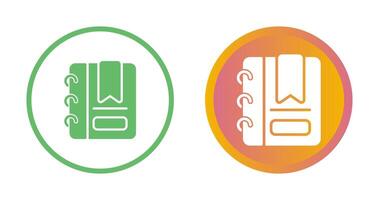 Writing pad with bookmark Vector Icon