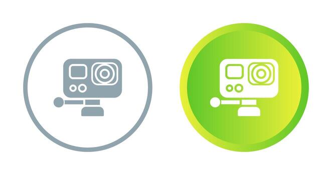 icono de vector de cámara de acción