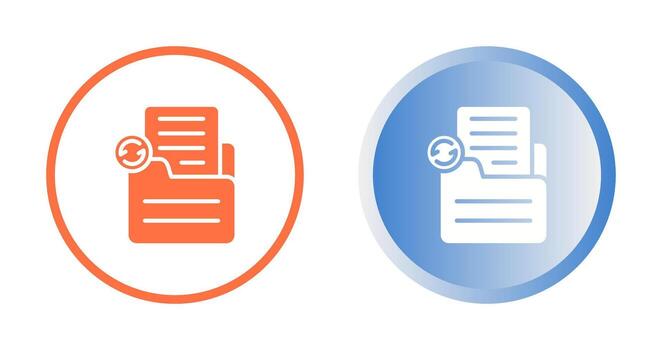 documento sincronizar vector icono