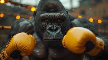 AI generated Gorilla Athletes. Sport photo