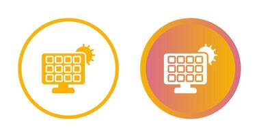 Solar panel charger Vector Icon