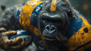 AI generated Gorilla Athletes. From Boxing to Waterpolo photo