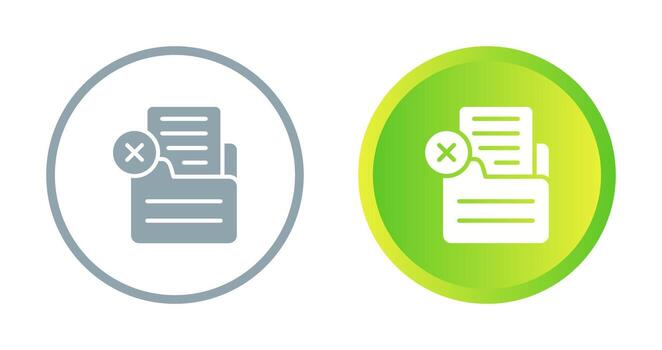 Document Rejected Vector Icon