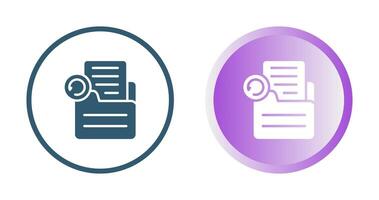 Document Undo Vector Icon