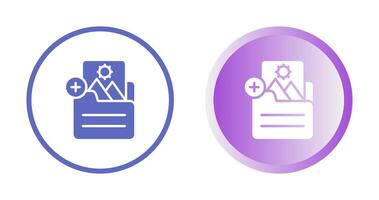 Document Insert Image Vector Icon
