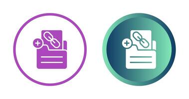 Document Insert Link Vector Icon