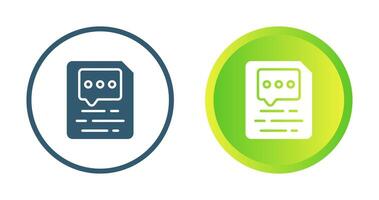 Document Insert Comment Vector Icon