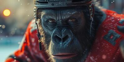 AI generated Gorilla Athletes. From Boxing to Waterpolo photo