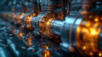 AI generated Precision Engineering.  The Heart of Modern Machinery photo