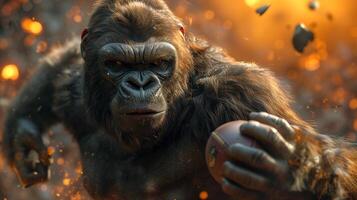 AI generated Gorilla Athletes. From Boxing to Waterpolo photo