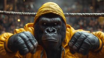 AI generated Gorilla Athletes. From Boxing to Waterpolo photo