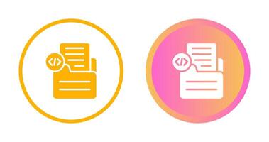 Document Insert Code Vector Icon