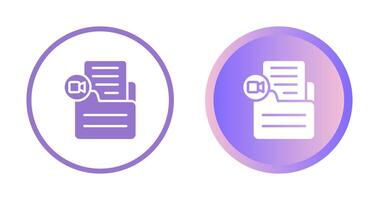 Document Insert Video Vector Icon