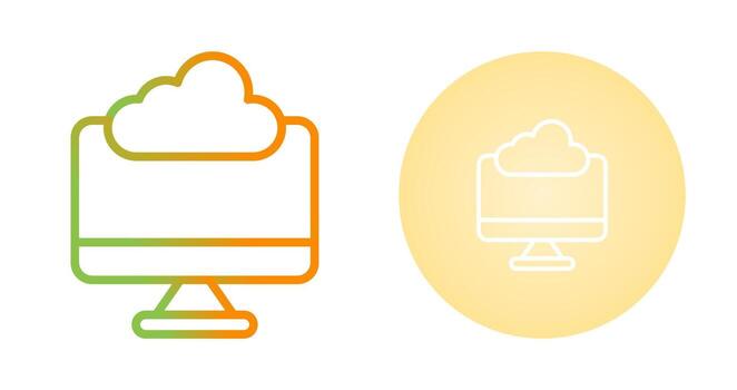 icono de vector de computación de borde