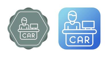 Car Rental Counter Vector Icon