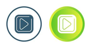 Play Sqaure Vector Icon