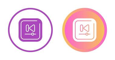 Video Previous Track Square Vector Icon