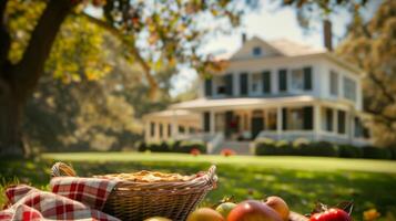 AI generated Idyllic Summer Picnic photo