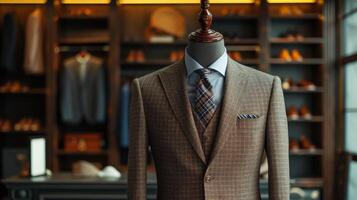 AI generated The timeless allure of a tailored suit, a symbol of sophistication and refined taste photo