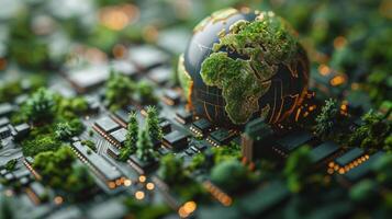 AI Generated Sustainability development goals. Green technology. Environmental technology concept. Sustainable development goals. photo