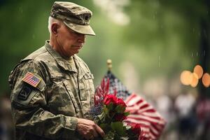 AI Generated Soldiers on Memorial Day photo