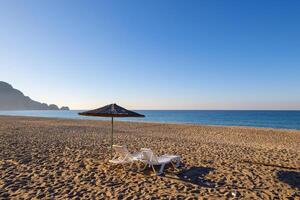 Summer breeze on the peaceful beach photo