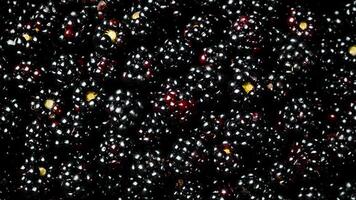 Blackberry berries. Fresh blackberry berries close up, macro photo. Top view. photo