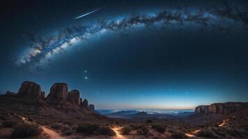 ai generado perder tú mismo en el brillantez de un tachonado de estrellas noche. ai generativo foto