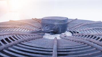 Industrial HVAC air conditioning vent, Instalation of hvac system. Ventilation fan background. photo