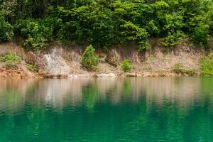 Small canyon with water. photo