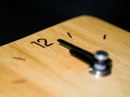 Close-up wooden clock photo