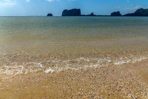 Blue sky on the beach at Andaman sea photo