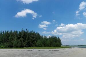 Blue sky on the beach at Andaman sea photo