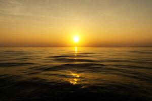 Sunset sky on the lake photo