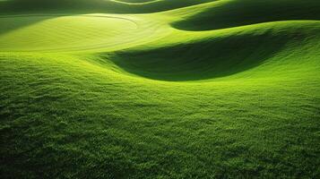 AI generated Lush green textures and refined details mirror the precision of golfing photo